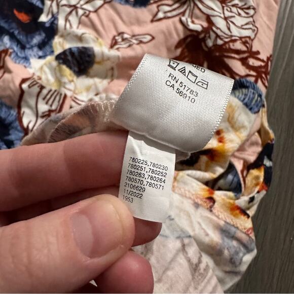 Maurices Pink Multicolor Floral Print Sleeveless Strappy Back Shift Mini Dress M - Picture 7 of 9